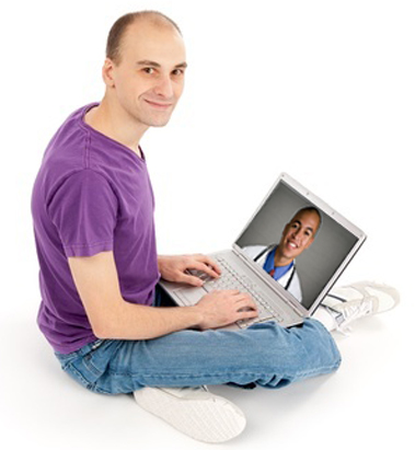 patient with telemedicine doctor