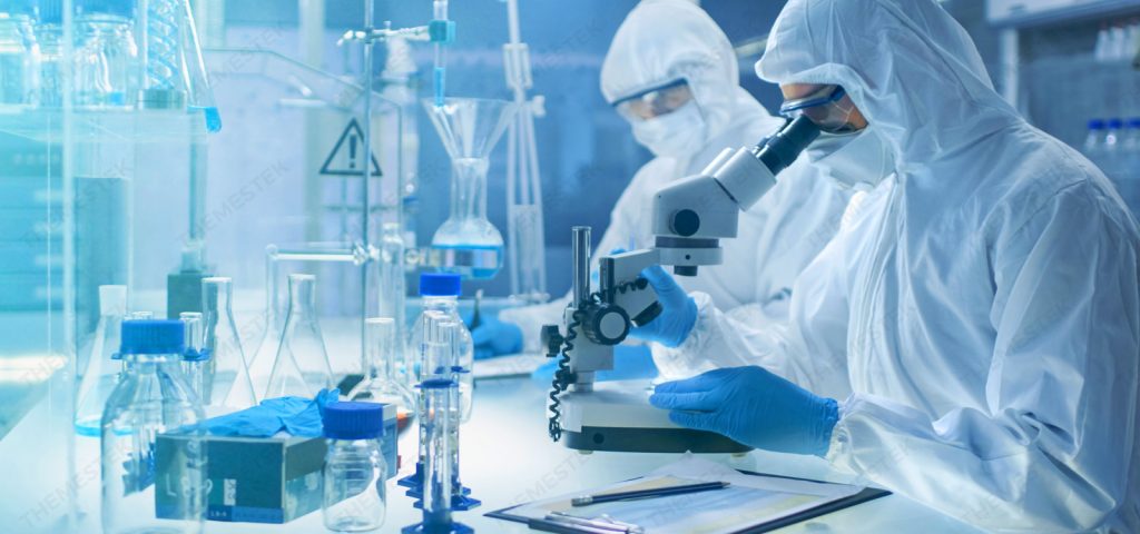 Laboratory technicians microscope